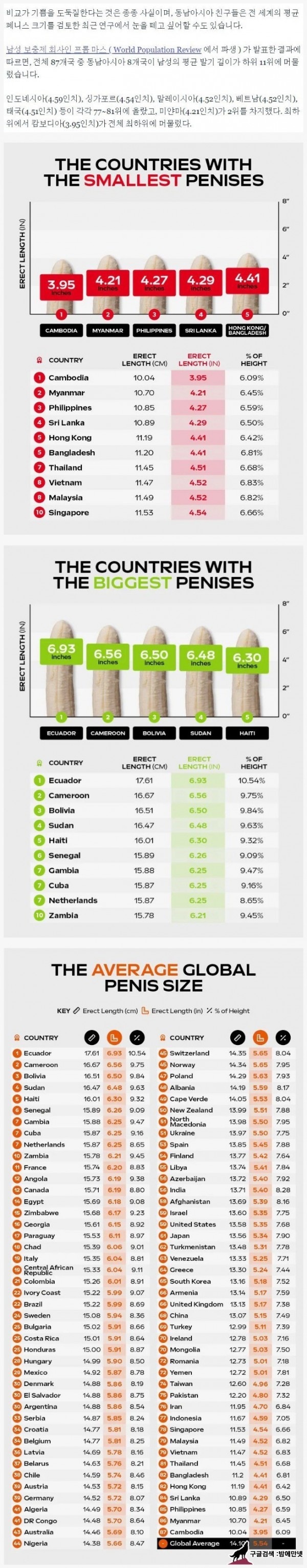 국가별 남성 성기 사이즈. img #1